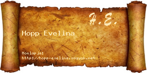 Hopp Evelina névjegykártya